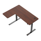 TygerClaw 23"W L-Shape Sit-Stand Desk - Cherry-Maximize productivity with our spacious L-shaped design