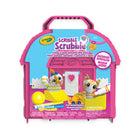 Crayola Scribble Scrubbies Pets Backyard Bungalow-Includes 2 Scribble Scrubbie Pets, 1 Tub, 1 Scrub Brush, 3 Washable Markers, 1 Toy Ball and 1 Pet House Playset.