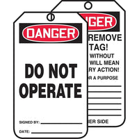 Accuform Signs Tags By-The-Roll Safety Tags, Cardstock, 3" W x 6-1/4" H, English, 250 Pack-Height: 6-1/4"
