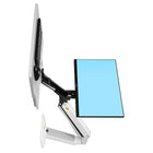 North Bayou 24"-35" Sit-Stand Desktop Workstation with USB Port - White (FC40-W)-Compatible Screen Size: 24" - 35"