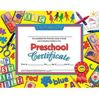 Flipside Pre-School Certificate, 8 1/2" x 11", Laser Print, 90 Pack-Dimensions: 8 1/2"L x 11"W