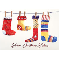 Mill Brook Studio "Warm Christmas Wishes" Greeting Cards with Envelopes - 5-3/8" x 7-3/4" - 18 Pack-Greeting Cards