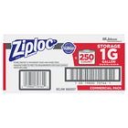 Ziploc One Gallon Double Zipper Storage Bags, 10-9/16" x 10-3/4", 250 Pack-Double Zipper protection to keep food fresh