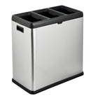 The Step N' Sort 60L 3-Compartment Open Top Trash and Recycling Bin-Easy Lift Off Lid for quick access