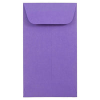 JAM Paper #5.5 Coin Envelopes, 3 1/8 x 5 1/2, Brite Hue Ultra Violet Purple, 500 Pack-Coin Envelopes