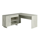 Sauder 60"W Porto Palma Desk - Haze Acacia-Durable, 1" thick top.