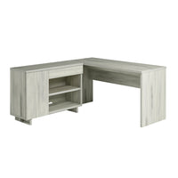 Sauder 60"W Porto Palma Desk - Haze Acacia-Durable, 1" thick top.