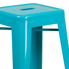 Flash Furniture 30" High Backless Crystal Teal-Blue Indoor-Outdoor Barstool-500 lb. Weight Capacity