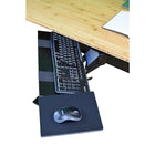 Uncaged Ergonomics Under-Desk Fully Adjustable with Negative Tilt Computer Keyboard Tray and Tilting Mouse Pad (KT1)-Easy swivel keyboards left & right and slide them in & out with the adjustable KT1 ergonomic under-desk computer keyboard tray. Tucks or slides completely under your desk