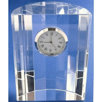 Elegance Optical Crystal Dome Clock (16023)-Analog desk clock with roman numerals