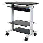 Luxor (STAND-WS30) Three-Shelf Adjustable Stand Up Workstation, Black/White-Dimensions: 29.5" x 20" x 45.5"