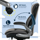 Serta SMT Brinkley Executive Chair - 27-1/2" W x 30" D x 43"-46" H - Black-Weight: 48.62 lb