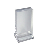 Azar Vertical Acrylic Block On Acrylic Base, 5" x 7" (104510)-Sign Holder