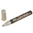 JAM Paper Marvy Uchida Liquid Chalk Marker Erasable Dustless - Chisel Tip - Silver Metallic-Marker Tip: Chisel