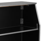 Flash Furniture 4' Black Laminate Foldable Bar-Hinges secure Table