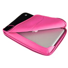 Vangoddy 14" Neoprene Laptop Sleeve - Black/Pink-Slim-line design allows this case to be carried solo or fit in your favorite bag