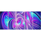Designart Purple and Blue Wonder 5-Panel Contemporary Canvas Art Print, (PT3070-401)-Print