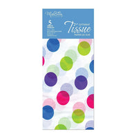 MillBrook Studio Printed tissue, Multicoloured Polka Dot Pattern, 12 Pack (93081)-Tissue Paper