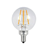 Northern Stars 84491 LED G16 4W Coolwhite, 4000K Filament, 2 Pack-LED G16 Light Bulbs Filament, clear