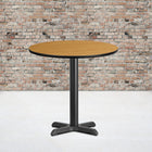Flash Furniture 30" Round Natural Laminate Table Top with 22" x 22" Table Height Base-Top Size: 30"W x 30"D
