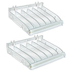 Azar Adjustable Divider Bin Cosmetic Tray with Customize Slot Size - Clear - 2 Pack-Sold in Packs of: 2