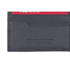 Champs Black Label Leather RFID Center Passcase Wallet, Navy-Double bill compartment
