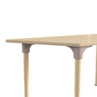 Flash Furniture Bright Beginnings 47" Commercial Grade Wooden Trapezoid Adjustable Height Classroom Activity Table - Beech-Supports up to 300 LBS. Static Weight Capacity