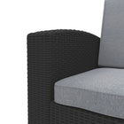 CorLiving 6-Piece Black Conversation Set, Light Grey Cushions (PLF-112-Z1)-UV resistant, maintenance free, rust-proof