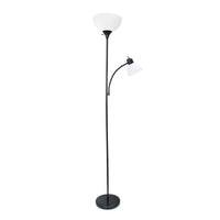 Simple Designs Incandescent Floor Lamp, Black (LF2000-BLK)-Painted Finish