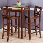 Winsome Halo 3-Piece Set Pub Table with V Back Bar Stools, (94586)-Dining Table Set