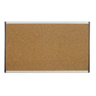Quartet Arc Cubicle Bulletin Board - Coloured Cork - Silver Aluminium Frame - 18" x 30"-Coloured cork board