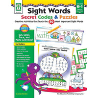 eBook: Key Education 804074-EB Sight Words Secret Codes & Puzzles - Grade K - 1-You will receive two emails: one confirming your entire order, and one with a "Download Software" buttonYou can download immediately or return to your email to download later