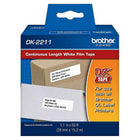 Brother DK2211 Continuous Length Film Tape - 1.1" x 50' (29 mm x 15.2 m) - Black on White-Label Maker Pack Size: 1