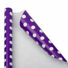 JAM Paper Gift Wrap - Polka Dot Wrapping Paper - 25 Sq Ft per Roll - Purple with White Dots - 2 Pack-The perfect square footage for quickly and easily wrapping your presents