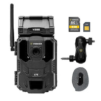 VOSKER V200 4G/LTE Cellular Outdoor Security Camera with Built-in Solar Panel & GPS Tracker-100% Wireless: works without Wi-Fi thanks to LTE connectivity