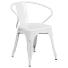 Flash Furniture 31.5'' x 63'' Rectangular White Metal Indoor-Outdoor Table Set with 6 Arm Chairs (ET-CT005-6-70-WH-GG)-ANSI BIFMA Certified