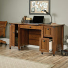 Sauder 59"W Carson Forge Desk - Washington Cherry- Finished on all sides for versatile placement