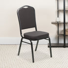 Flash Furniture HERCULES Series Crown Back Stacking Banquet Chair with Silver Vein Frame - Grey Fabric-CA117 Fire Retardant Foam