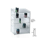 Azar Displays 5-Tiered 60 Compartment Cosmetic Counter Display for Pegboard or Slatwall (222885)-Dimensions: 12"W x 8.5"D x 18.5"H