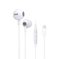 AXS Wired In-Ear Headphones with Microphone Earbuds With Lightning Connector-Lightweight, comfortable fit