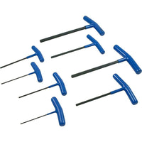 Gray Tools 8 Piece Metric, T-handle Hex Key Set, 2mm-10mm-Contains Sizes: 2, 2.5, 3, 4, 5, 6, 8, 10 mm.