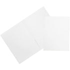 JAM Paper Premium Paper Cardstock Two Pocket Presentation Folders, White, 12 Pack (6194703g)-Size: 9" x 12"
