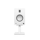 Kanto SP6HDW 6" Tall Universal Desktop Speaker Stands with Cable Management - White-Rotating top plates ensure your speakers are perfectly positioned