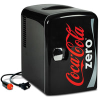 Coca-Cola Zero Portable 6 Can Thermoelectric Mini Fridge Cooler/Warmer - 4 L / 4.2 qt-4 L (4.2 qt) capacity