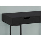 Monarch Specialties 7556 48" Computer Desk - Black/Black Metal-Finished on all sides for flexible placement anywhere in a home office
