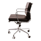 Nicer Furniture Soft Pad Low Back Management Chair - Black-High standard of workmanship including exact strait double stitching and plump to the touch upholstery.