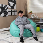 Flash Furniture Oversized Solid Mint Green Bean Bag Chair-Machine Washable Removable Slip Cover