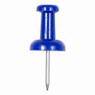 JAM Paper Colorful Push Pins - Blue - 100 Pack-Used to pin important papers or pictures to Bulletin Boards, Cork Boards, Calendars, and Walls