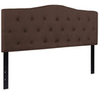 Flash Furniture Cambridge Tufted Upholstered Queen Size Headboard - Dark Brown Fabric-Panel Headboard