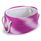 Truu Design Ombre Oval Storage Baskets, Set of 3, Pink-Material: durable cotton and jute construction